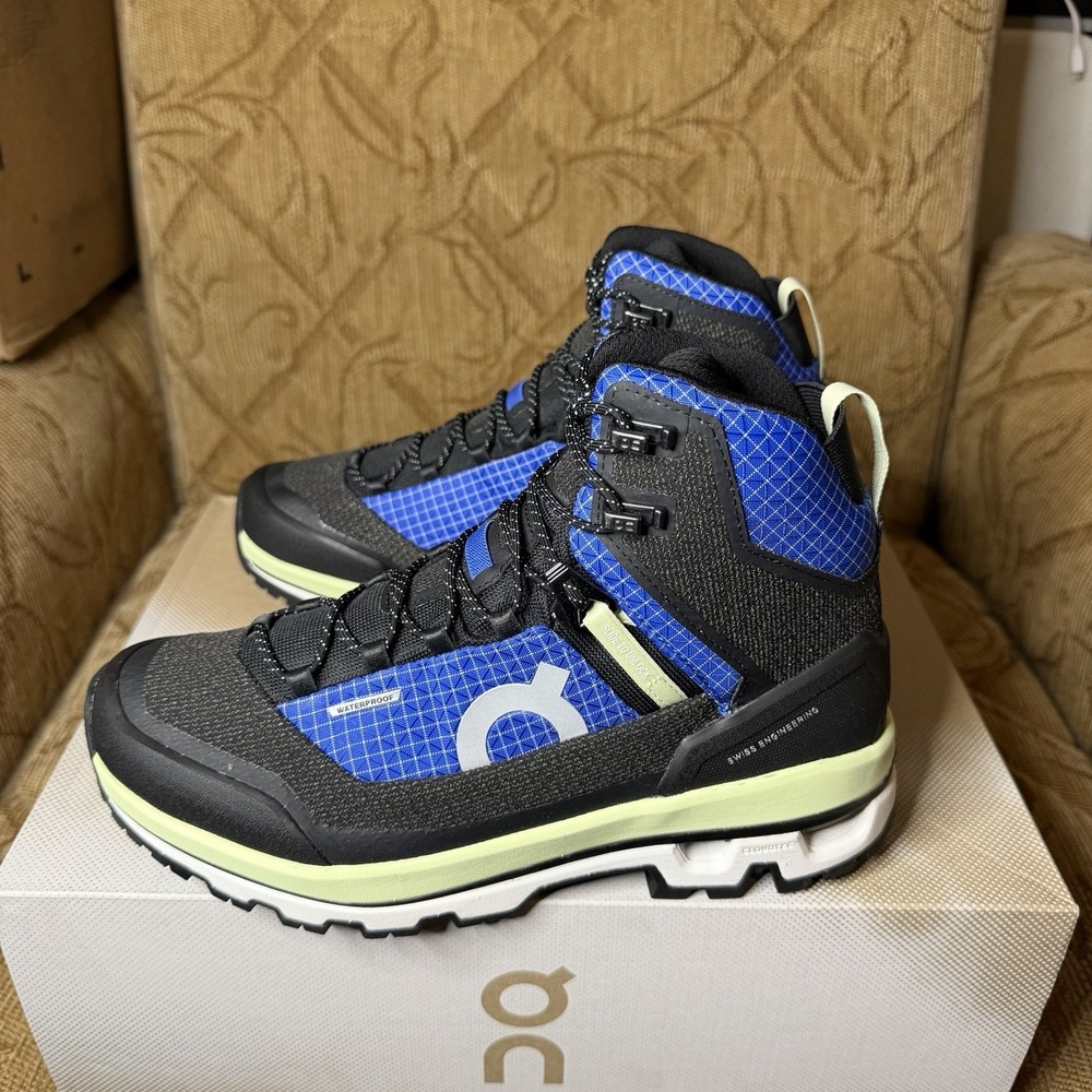 Women's Size 7 On Cloudalpine Waterproof Cobalt Limelight 3WD10841198 NIB